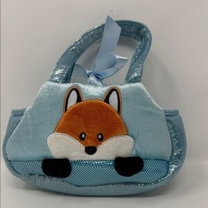 Aurora Fancy Pals Peek-a-Boo Blue Fox Carrier Kids Handbag 8”